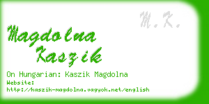 magdolna kaszik business card